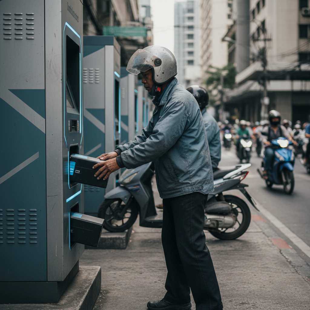 ไม่ต้องรอชาร์จ! เทรนด์ 'Battery Swap' สลับแบตฯ 1 นาทีเสร็จ - battery-swapping-station-trend-thailand-2026