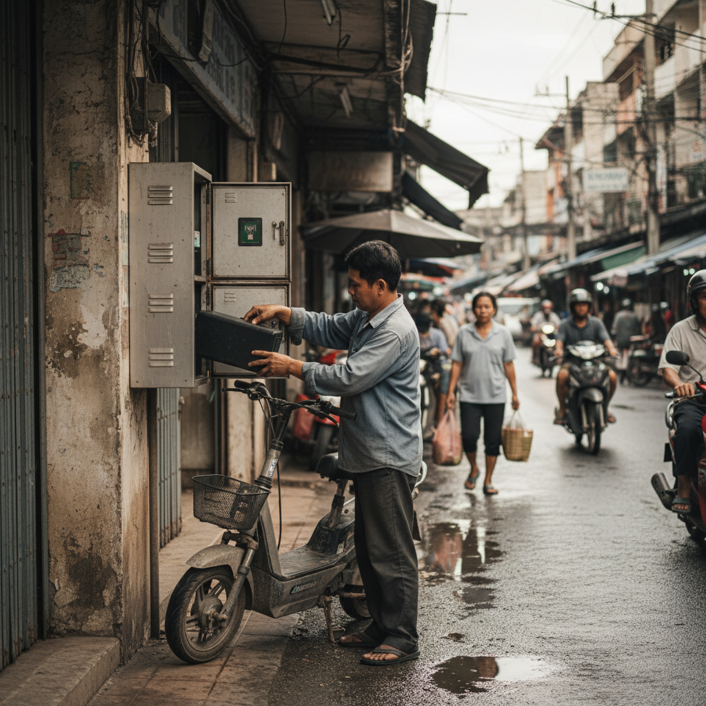 จับกระแส 'สถานีสลับแบตฯ' บุกชุมชนไทย: ทางออกใหม่ชาว E-Bike ปลายปี 2026 - battery-swapping-stations-community-trend-2026