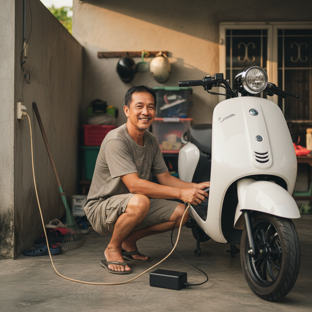 ชาร์จ 1 ครั้งกี่บาท? แจกสูตรคำนวณค่าไฟ 'รถไฟฟ้า' ถูกจริงไหม - calculate-ebike-charging-cost-save-money