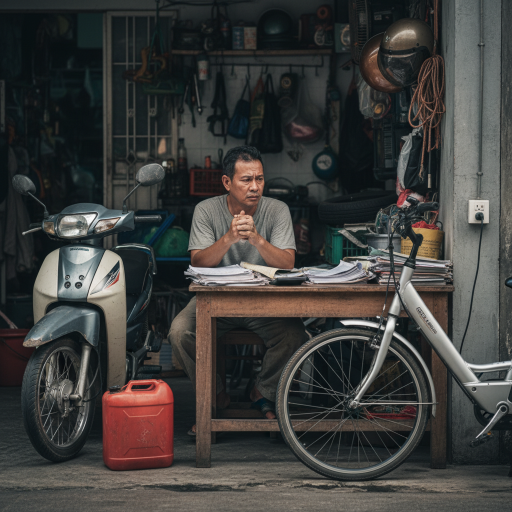 เติมน้ำมันเดือนละพัน vs ชาร์จไฟเดือนละร้อย? เปิดบิลเทียบ 'มอไซค์ vs E-Bike' ปีเดียวคืนทุนจริงไหม? - cost-comparison-ebike-vs-gas-motorcycle
