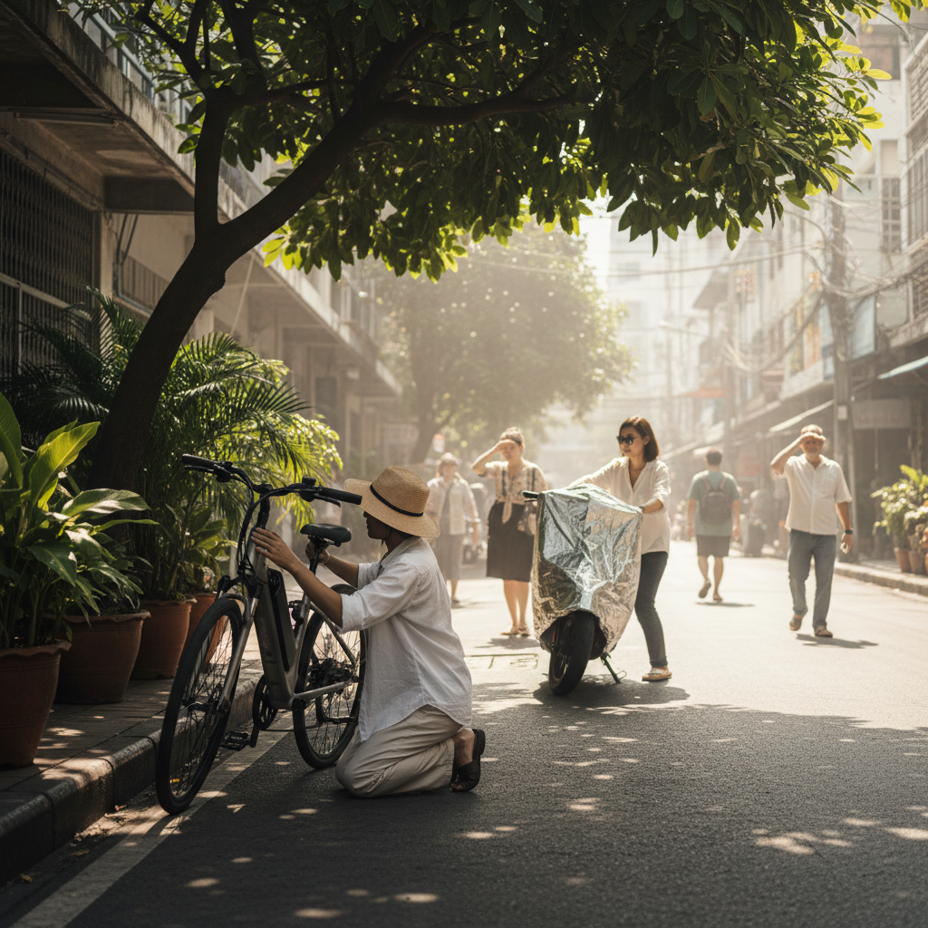 จอดตากแดด=พังไว! 5 วิธีถนอมแบตเตอรี่ E-Bike สู้ร้อนเมืองไทยปี 2026 - ebike-battery-maintenance-hot-weather-2026