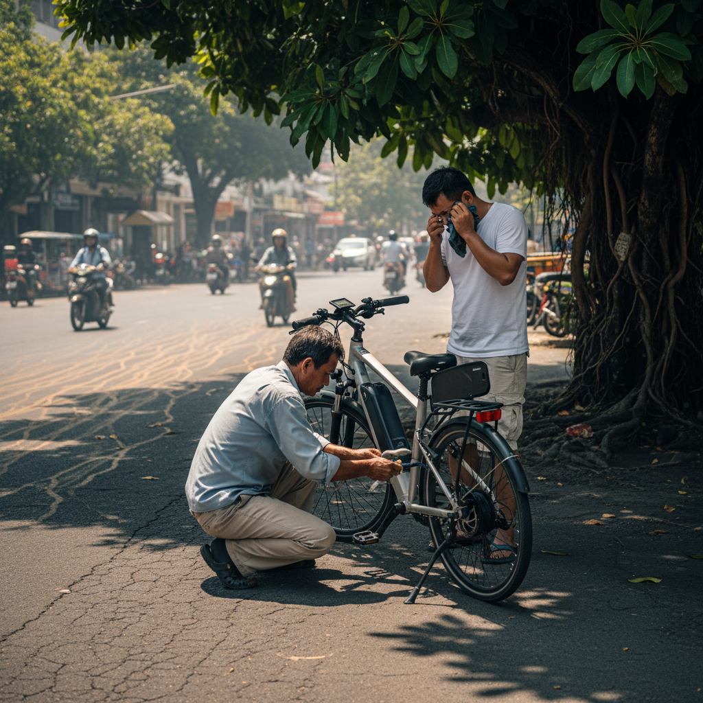 ร้อนนี้ต้องระวัง! 5 จุดเช็ก E-Bike รับหน้าร้อน 2026 กันแบตบวม ยางระเบิด - ebike-summer-maintenance-check-battery-tire-2026