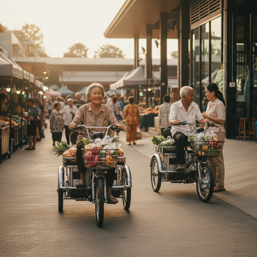 เจาะเทรนด์ 2026: 'สังคมสูงวัย' ดันยอด 'สามล้อไฟฟ้า' พุ่ง! ทางเลือกความปลอดภัยที่คุณตาคุณยายต้องมี - elderly-society-electric-tricycle-trend-2026