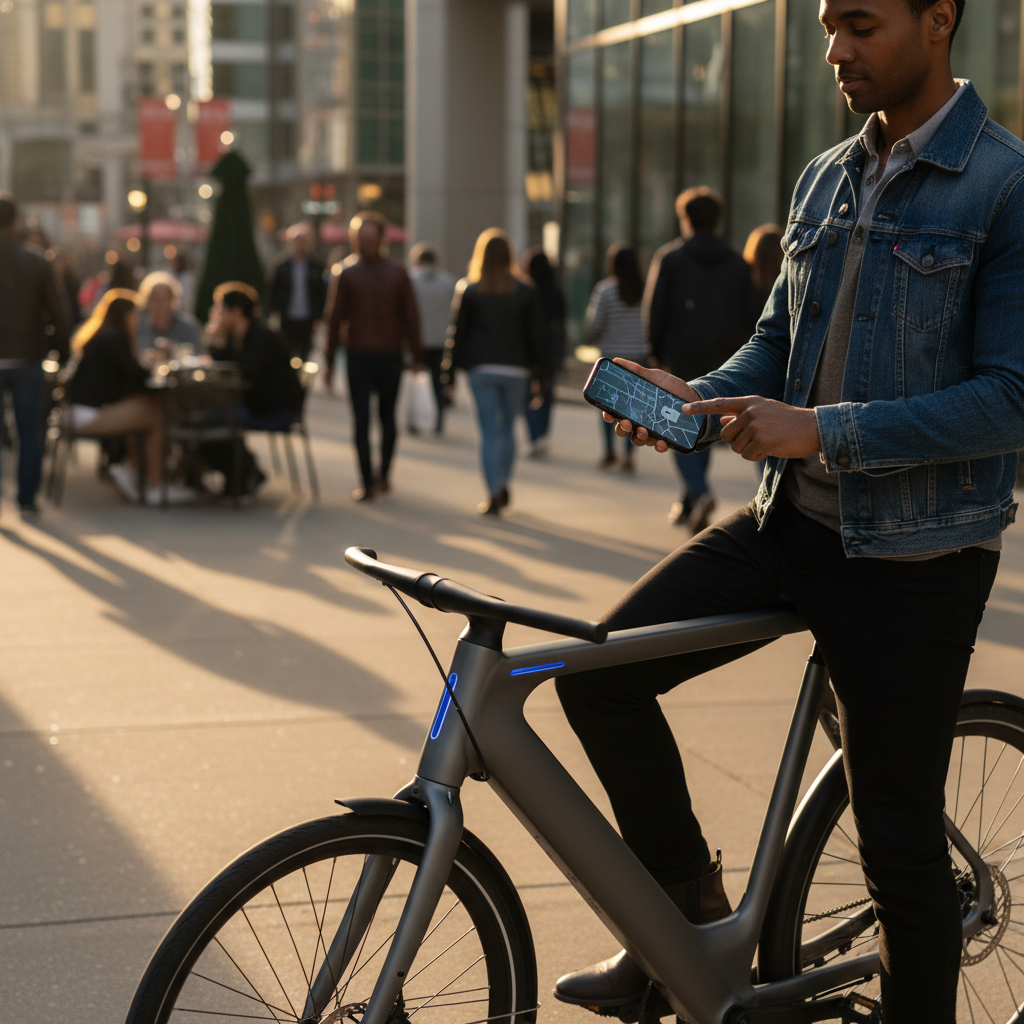 รถหายตามได้! เจาะเทรนด์ “IoT & GPS” ในจักรยานไฟฟ้าปี 2026 ล็อกรถผ่านแอปฯ แค่ปลายนิ้ว - iot-gps-ebike-security-trend-2026