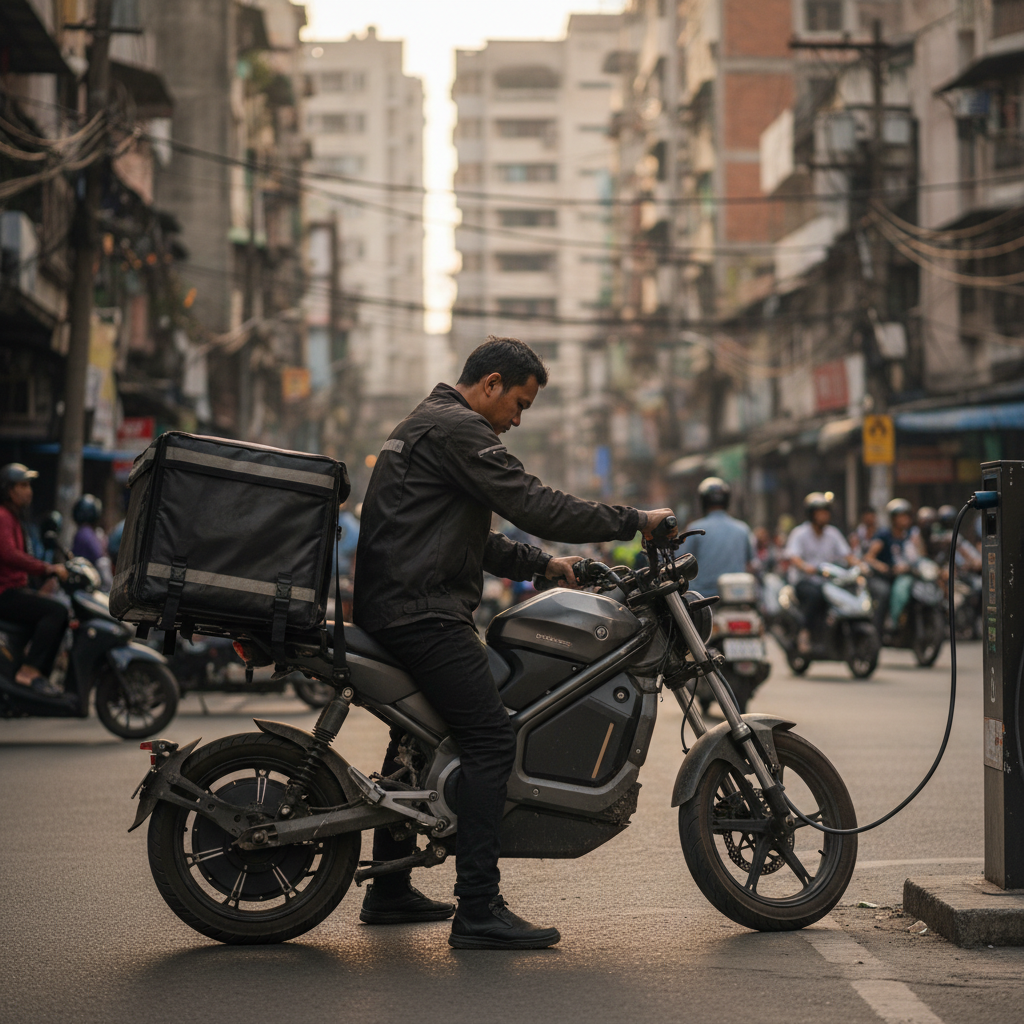 ทางรอดไรเดอร์! เทรนด์ปี 2026 ใช้ 'มอไซค์ไฟฟ้า' ส่งของ ค่าไฟหลักสิบ กำไรหลักพัน - rider-delivery-electric-motorcycle-trend-2026