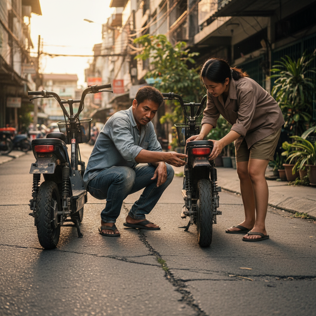 ยางรั่วหรือขี่กระด้าง? เลือก 'ยางตัน vs ยางเติมลม' ให้จบ! คู่มือปี 2026 เพื่อคนใช้รถไฟฟ้าล้อเล็ก - solid-vs-pneumatic-tire-comparison-2026