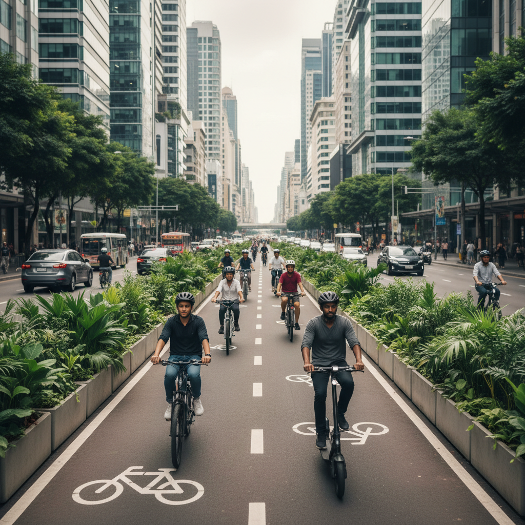 ไทยนำร่อง “เลน E-Bike” 5 เมืองใหญ่! รับสังคม EV ขี่ปลอดภัย - thailand-ebike-lane-project-news-2026
