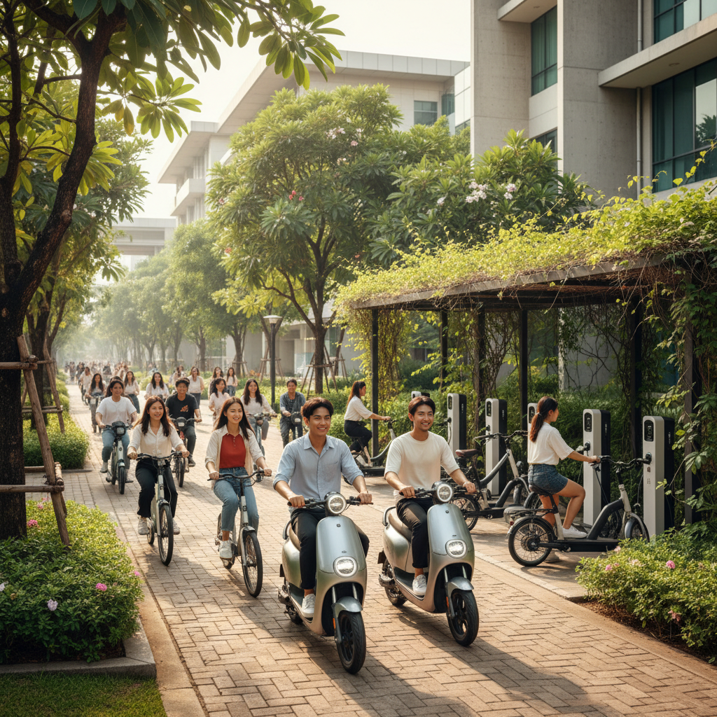 เทรนด์แคมปัส 2026! มหาวิทยาลัยไทยหนุน E-Scooter ลดคาร์บอน - 2026-campus-escooter-green-policy