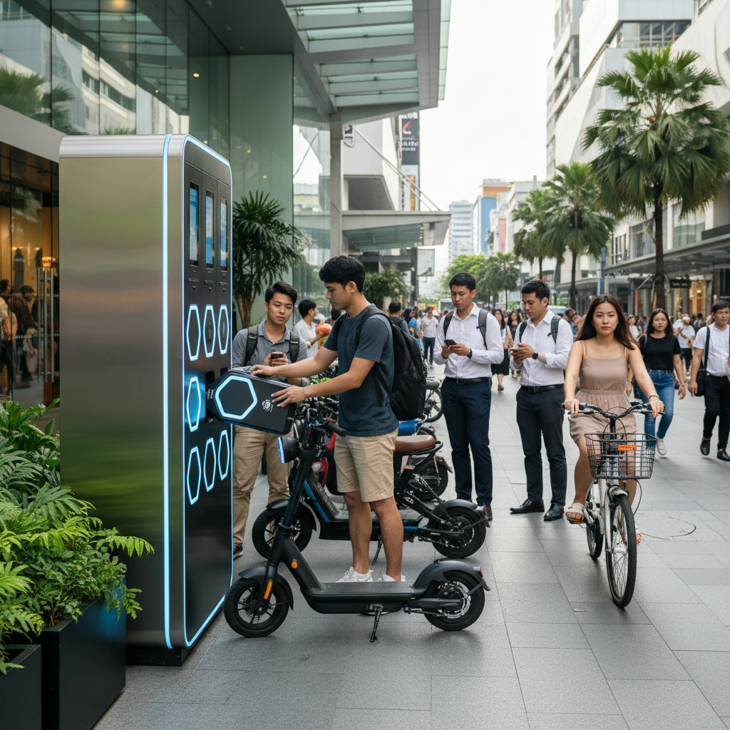 เทรนด์โลก 2026: ตู้สลับแบตเตอรี่ E-Bike แก้ปัญหารอชาร์จนาน - 2026-ebike-battery-swap-trend