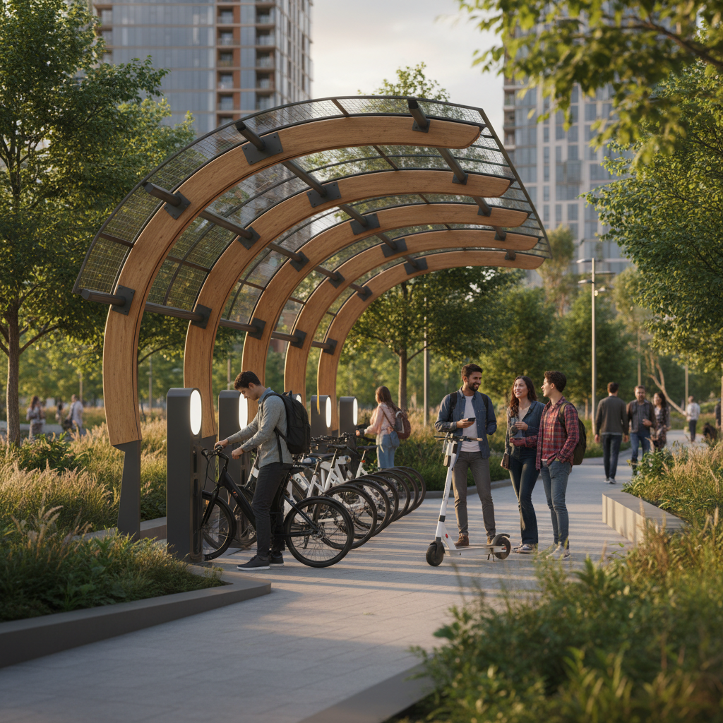 เทรนด์ EV 2026: ผุดจุดชาร์จโซลาร์เซลล์ E-Bike ทั่วเมือง - 2026-ev-solar-charging-ebike