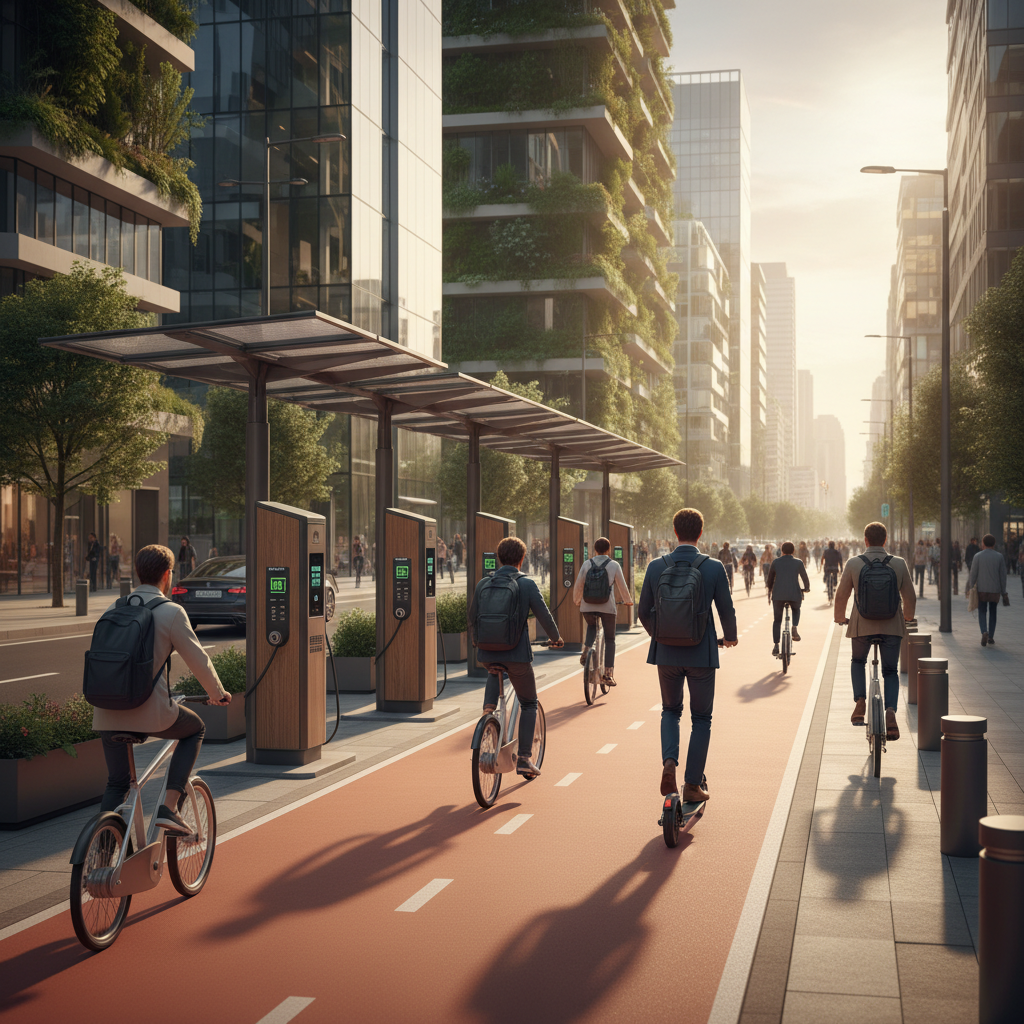 จับตาผังเมืองใหม่ 2026! เลนพิเศษ E-Bike หนุนชาร์จพลังงานสะอาด - 2026-smart-city-ebike-lane