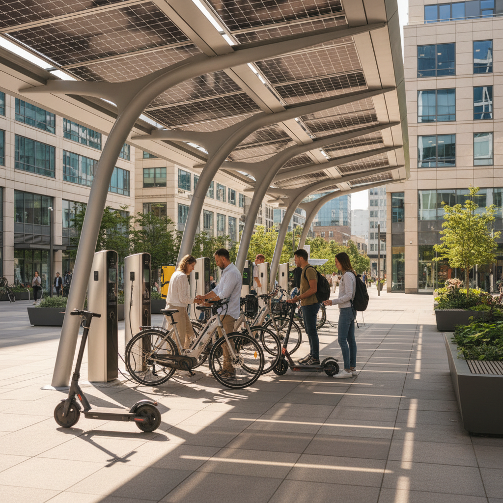 ตลาด EV 2026! เทรนด์จุดชาร์จ E-Bike พลังงานแสงอาทิตย์ - 2026-solar-charging-ev-trend