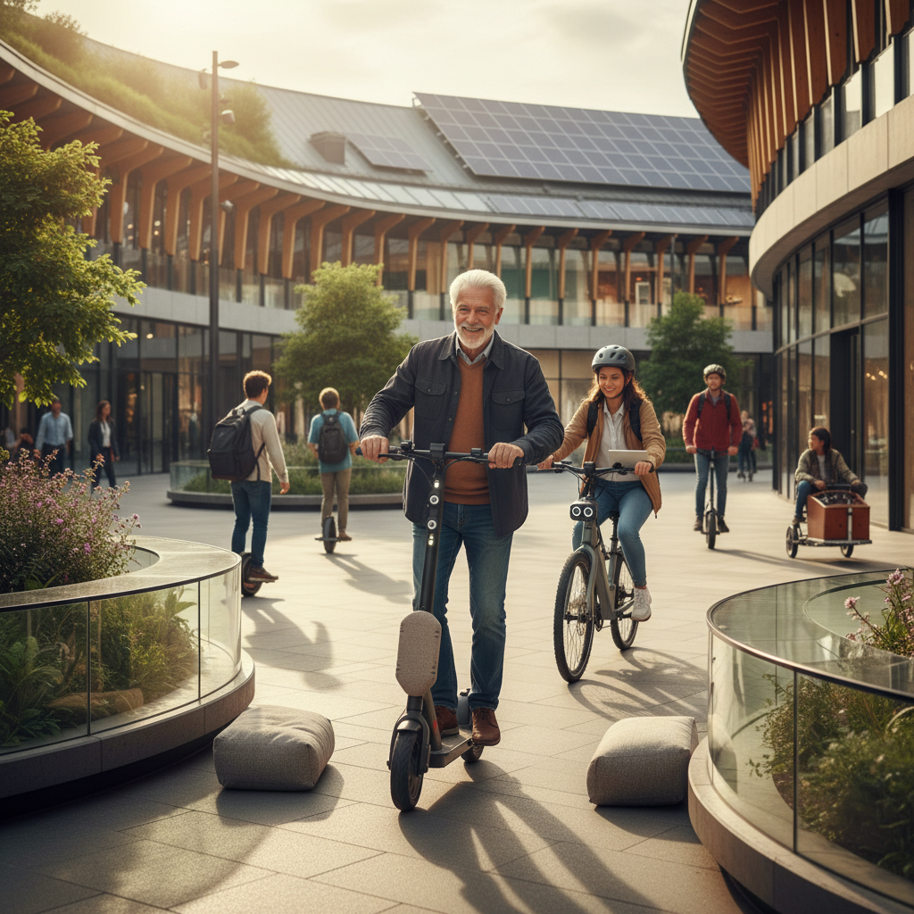 เทรนด์ EV 2026! สกู๊ตเตอร์ไฟฟ้า AI เบรกอัตโนมัติกันชน - ai-electric-scooter-trend-2026