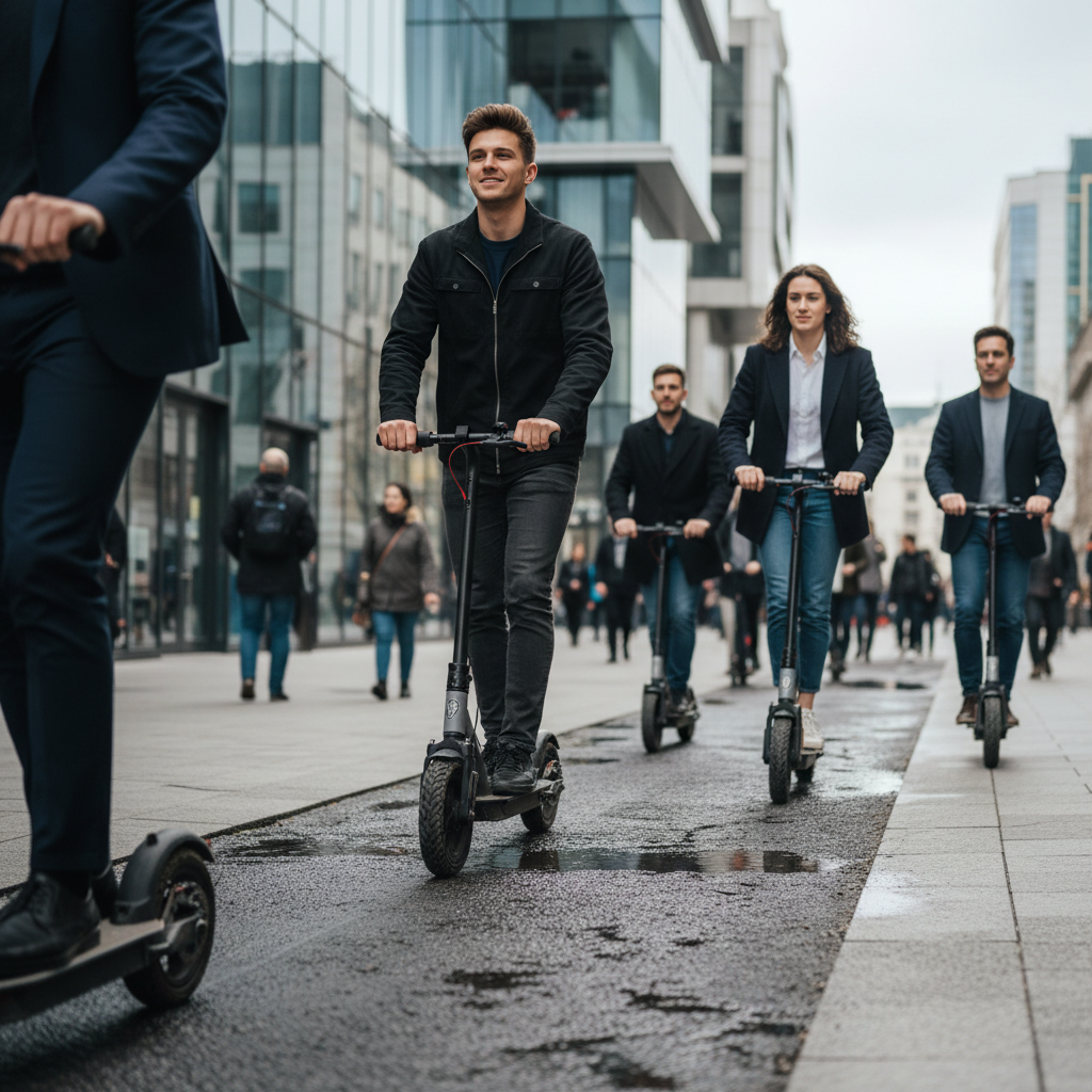 เทรนด์ EV 2026: สกู๊ตเตอร์ไฟฟ้ายางไร้ลม ขับลุยไม่กลัวรั่ว - airless-tire-scooter-2026