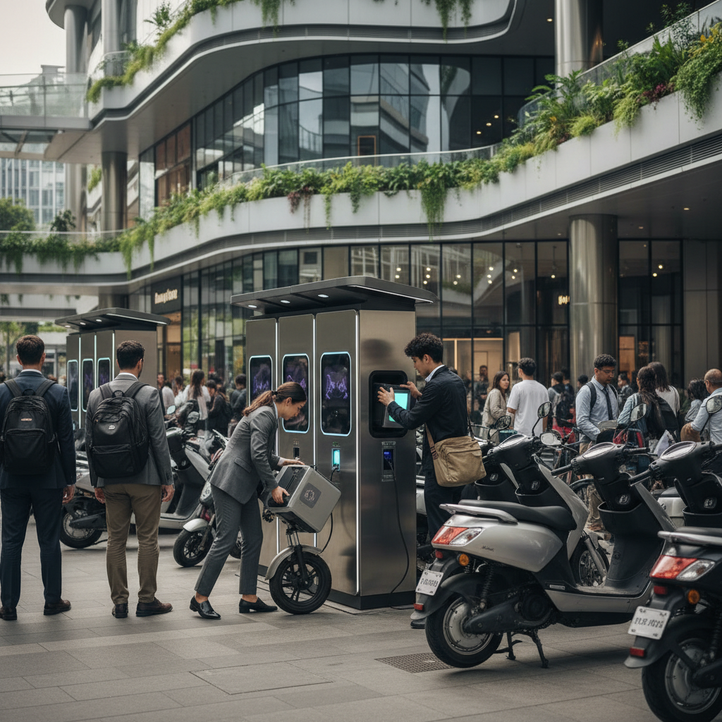 เทรนด์ EV 2026: ตู้สลับแบต E-Bike หมดปัญหารอชาร์จ - battery-swapping-ebike-trend-2026