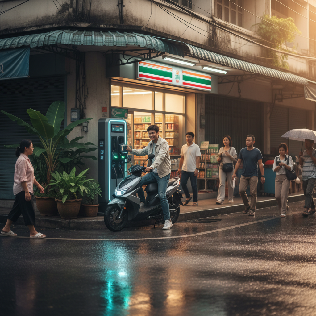 ไม่ต้องรอชาร์จ! เจาะเทรนด์ 'ตู้สลับแบตฯ' ปูพรมทั่วไทย ปลายปี 2026 - battery-swapping-station-expansion-thailand-late-2026