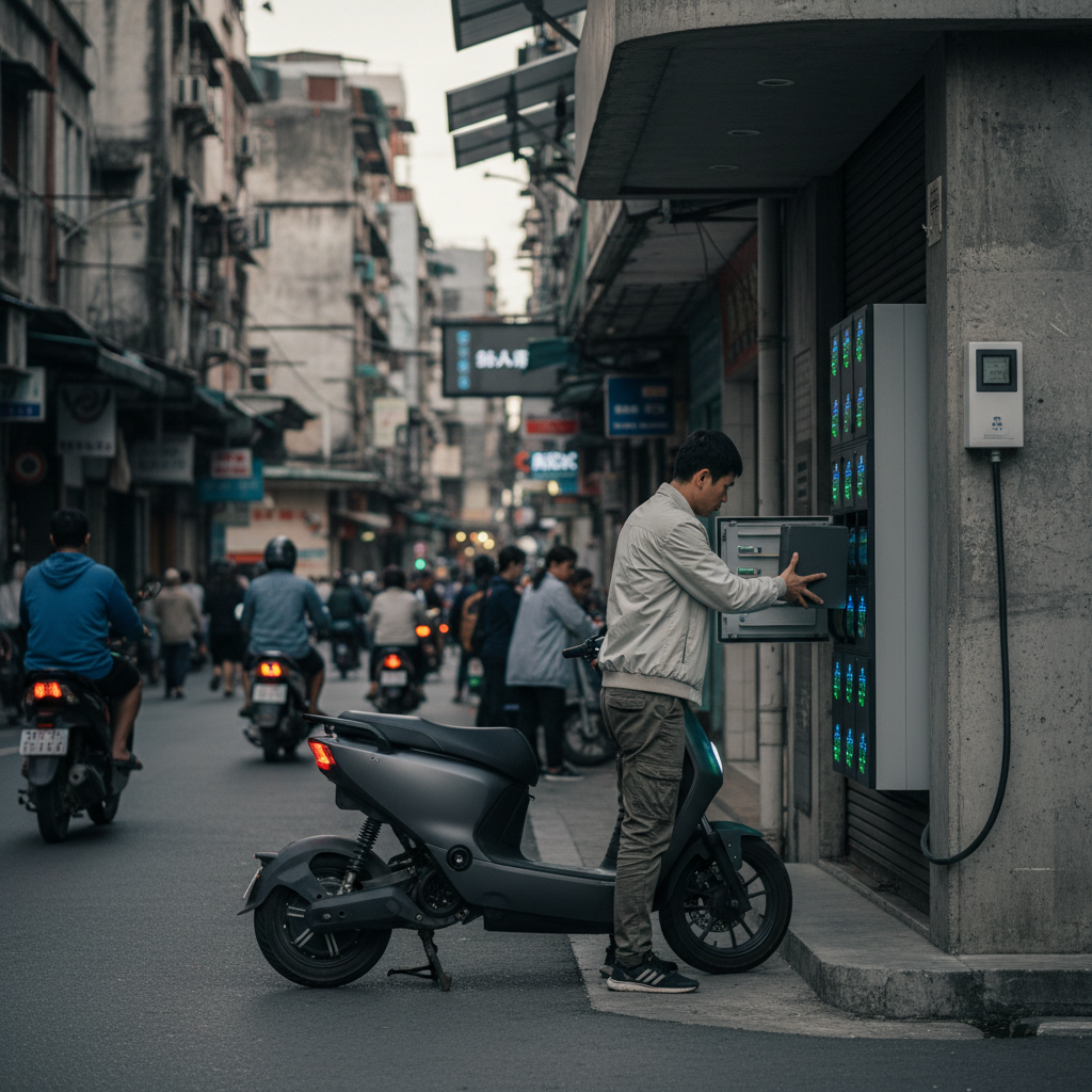 ไม่ต้องรอชาร์จ! ส่องเทรนด์ปลายปี 2026 'ตู้สลับแบตฯ' บุกชุมชน ทางรอดใหม่คนใช้ E-Bike - battery-swapping-station-trend-community-expansion-2026