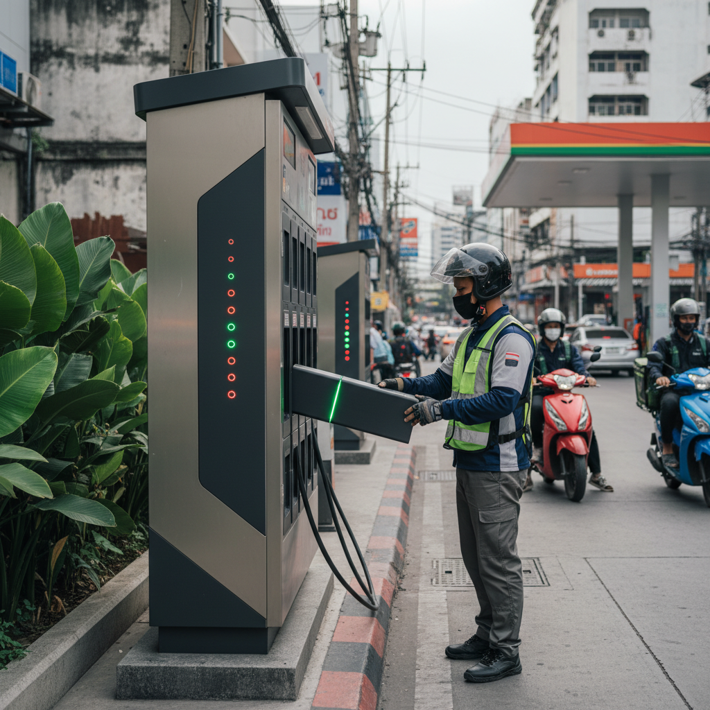ไม่ต้องรอชาร์จ! 2026 ยุคทอง 'Battery Swap' สลับแบตฯ ทั่วไทยใน 1 นาที - battery-swapping-station-trend-thailand-2026