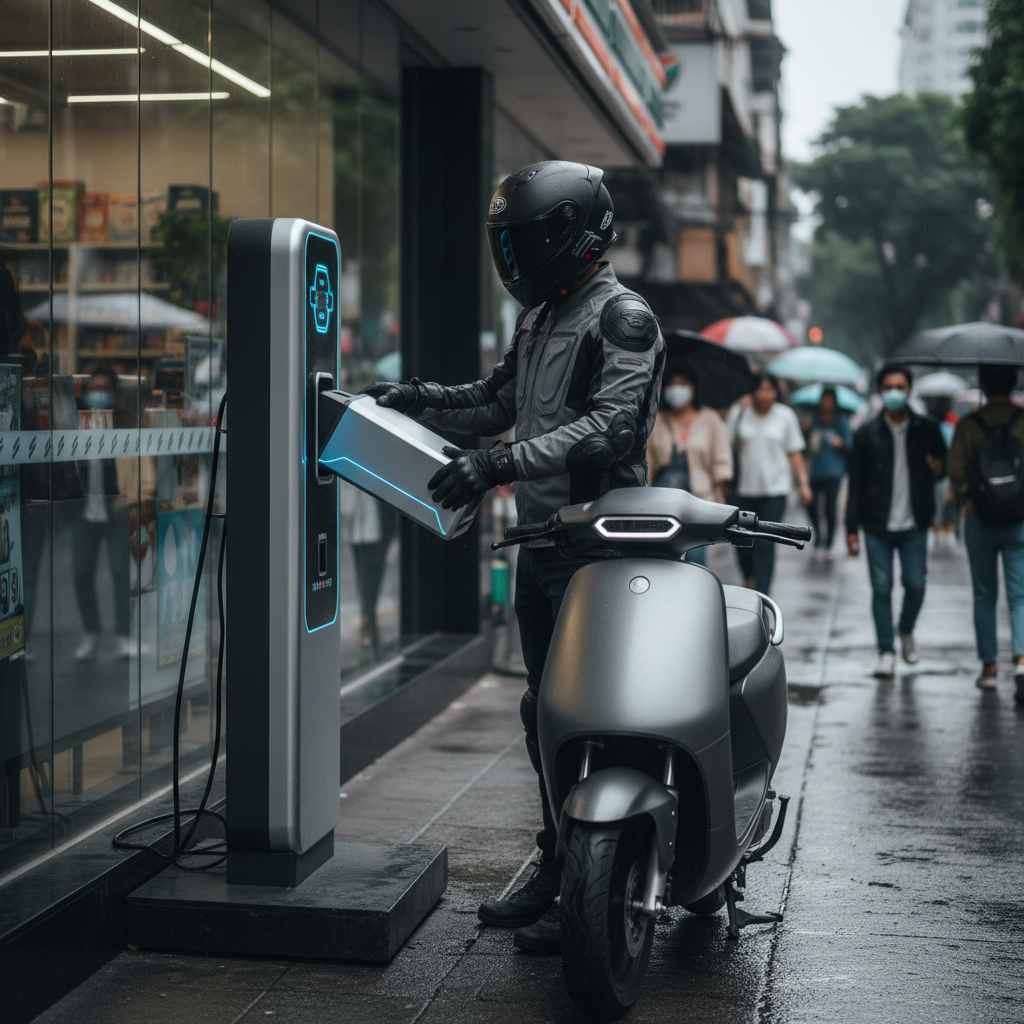 ชาร์จทำไมให้เสียเวลา? เจาะสมรภูมิ 'ตู้สลับแบตฯ' (Battery Swap) ปี 2026 ทางรอดใหม่ชาว E-Bike - battery-swapping-station-trend-thailand-2026
