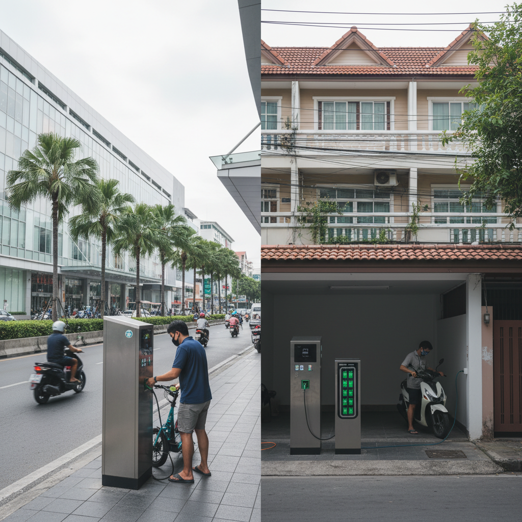 ชาร์จไฟบ้าน vs สลับแบตตู้? เจาะเทรนด์ 'Battery Swap' ปี 2026 อนาคตใหม่ของชาว 2 ล้อไฟฟ้าไทย - battery-swapping-vs-home-charging-future-trend-2026