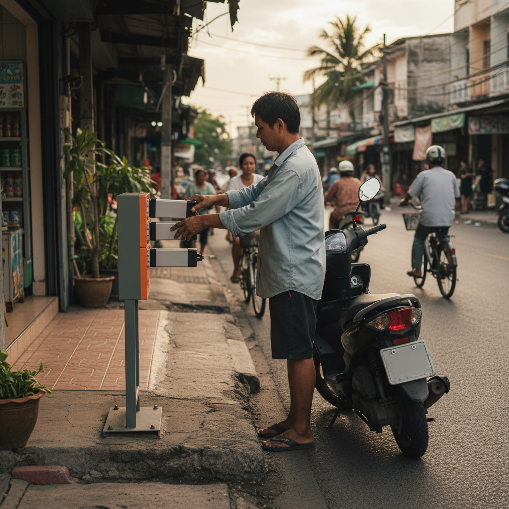 ชาร์จนานหลบไป! ส่องเทรนด์ 'ตู้สลับแบตฯ จิ๋ว' สำหรับ E-Bike ที่จ่อบุกชุมชนไทยปลายปี 2026 - community-battery-swap-trend-ebike-2026