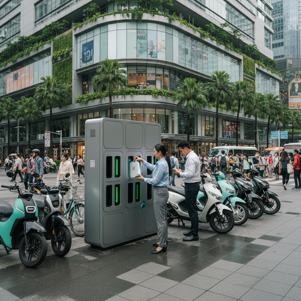 เทรนด์อนาคต 2026: สถานีสลับแบตเตอรี่ E-Bike เติบโตทั่วไทย - ebike-battery-swap-trend-2026