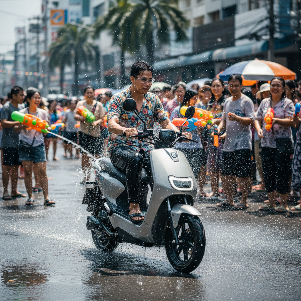 สงกรานต์ 2026 ขี่ E-Bike ลุยน้ำได้ไหม? ไขข้อข้องใจเรื่อง IP Rating ก่อนรถพัง - ebike-waterproof-ip-rating-songkran-2026-guide
