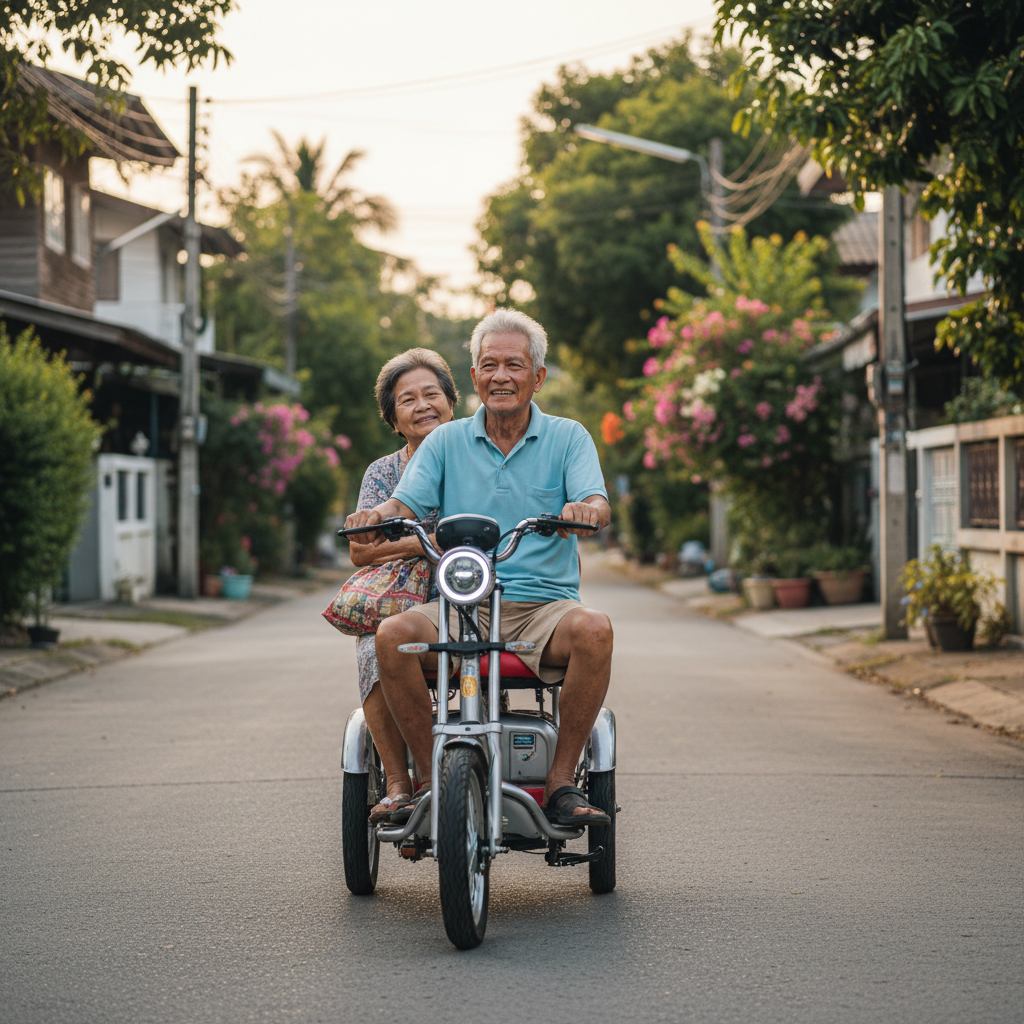 เทรนด์ 2026! 'สามล้อไฟฟ้า' ฮิตในวัยเกษียณ ปลอดภัยกว่ามอไซค์จริงไหม? - electric-tricycle-trend-aging-society-2026
