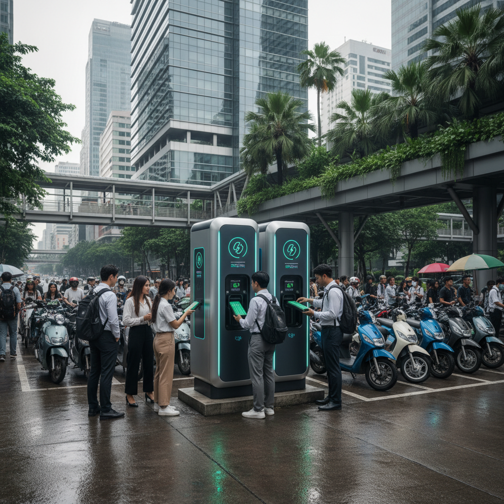 อัปเดต EV 2026! เทรนด์สถานีสลับ Battery สกู๊ตเตอร์ไฟฟ้า - ev-battery-swap-station-trend
