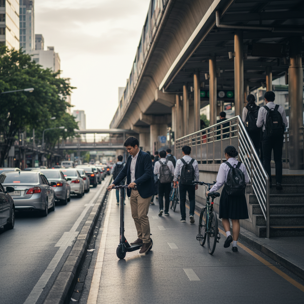 เจาะเทรนด์ Micro-Mobility 2026: สกู๊ตเตอร์เชื่อมรถไฟฟ้า - micro-mobility-scooter-transit
