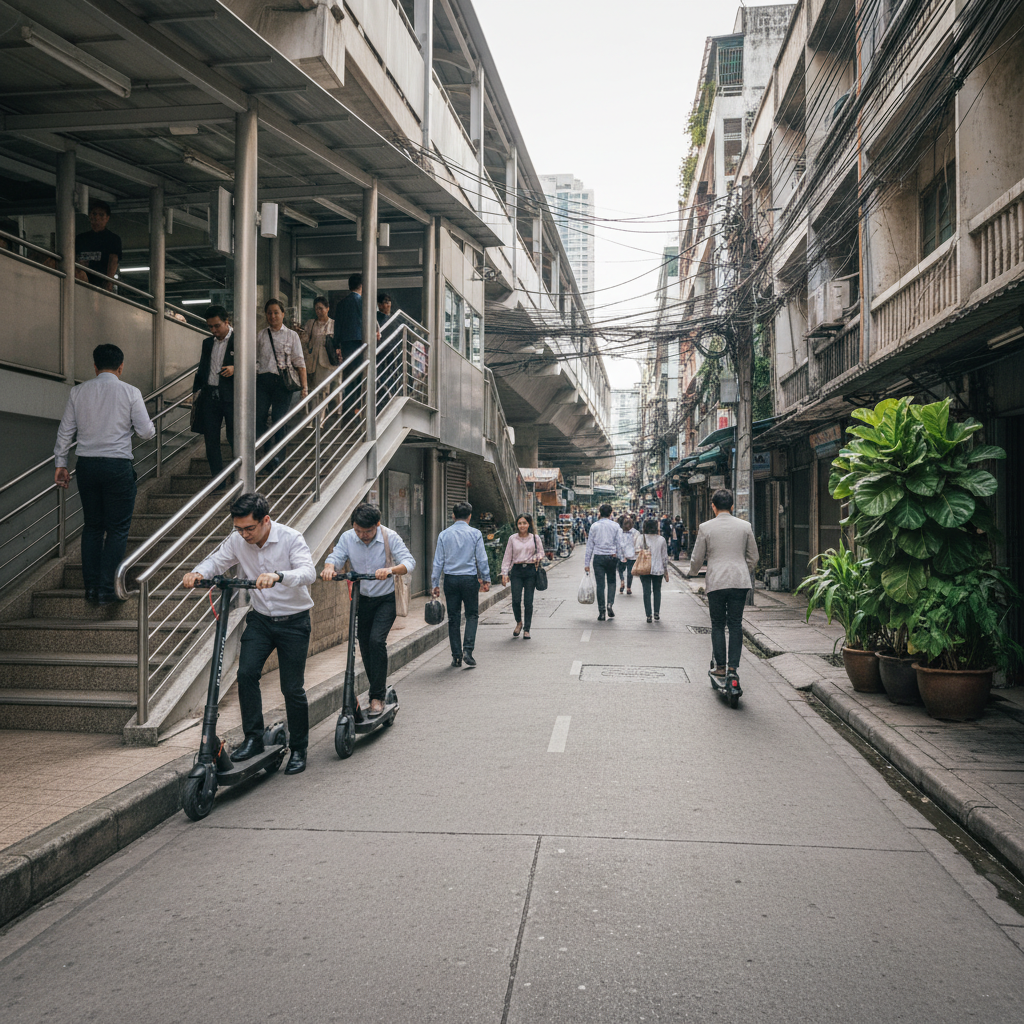 ทางรอดคนกรุง 2026! เทรนด์ใช้ E-Scooter ต่อรถไฟฟ้า จบปัญหาซอยลึก - micro-mobility-trend-escooter-public-transport-connection-2026