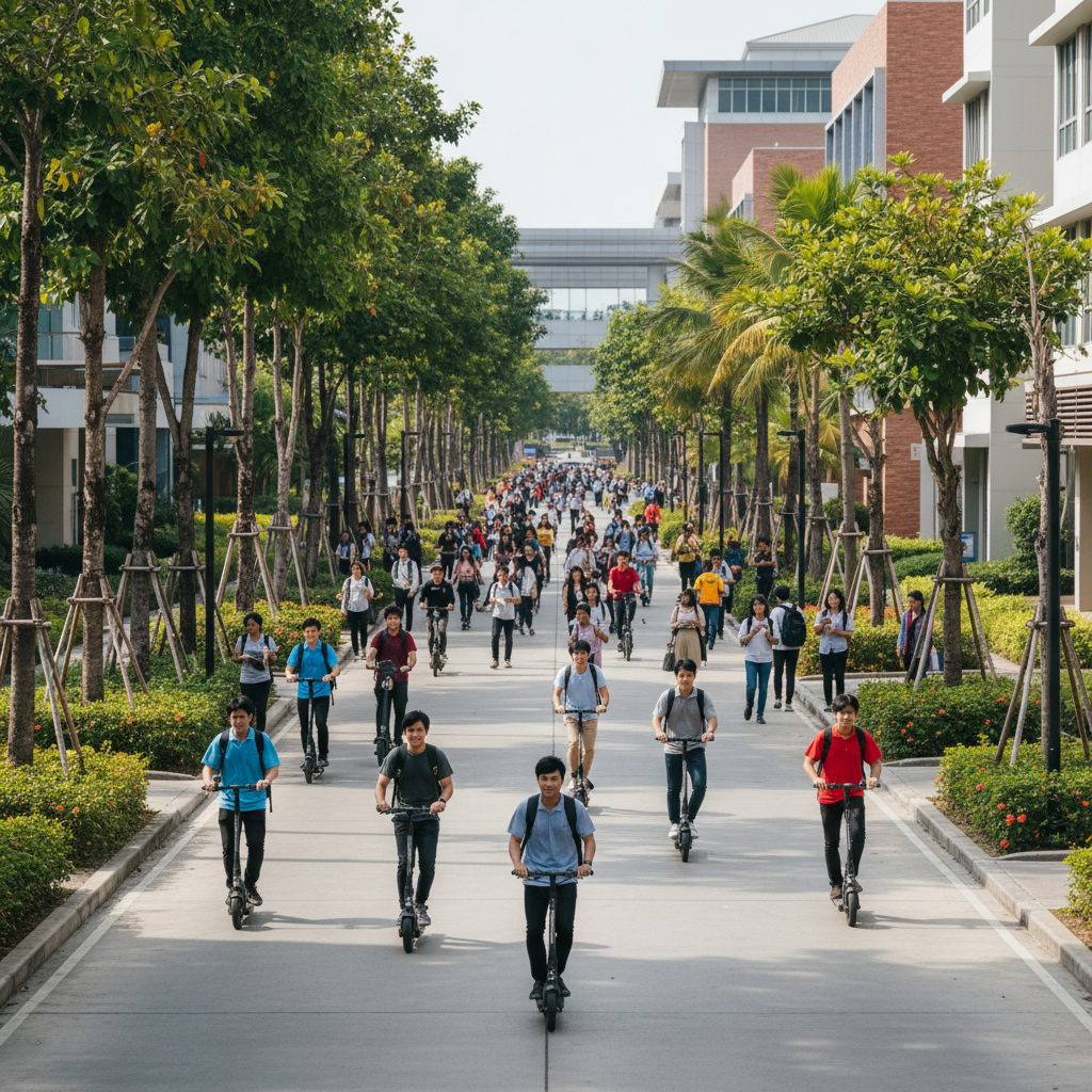 เจาะเทรนด์ 'Smart Campus' 2026! เมื่อมหาวิทยาลัยไทยจ่อจำกัดรถน้ำมัน นักศึกษาต้องเตรียมตัวอย่างไร? - smart-campus-university-ev-ban-trend-2026
