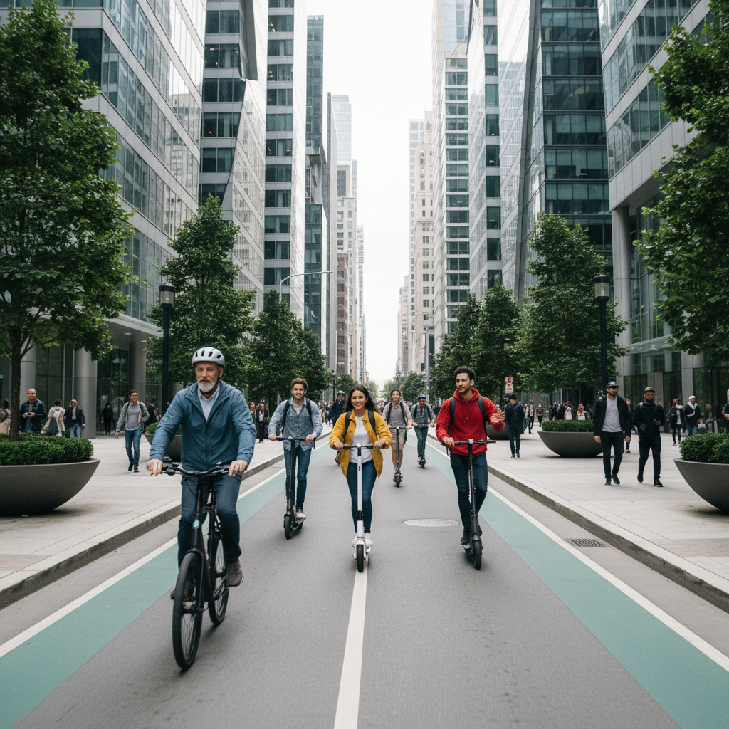 กูรูวิเคราะห์รัฐจ่อผุด 'เลนพิเศษ EV ล้อเล็ก' รับปี 2026 - smart-city-ev-lane-2026