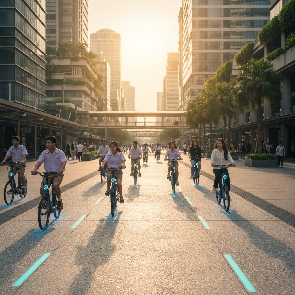 อนาคต EV 2026! เลนปั่นอัจฉริยะชาร์จไฟอัตโนมัติ - smart-ev-charging-lane-2026