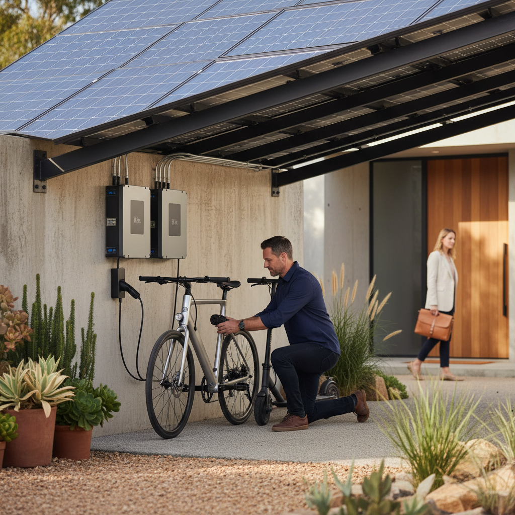 เทรนด์ 2026: ชาร์จ E-Bike ด้วยโซลาร์เซลล์ ประหยัดไฟคูณสอง - solar-charging-ebike-trend-2026