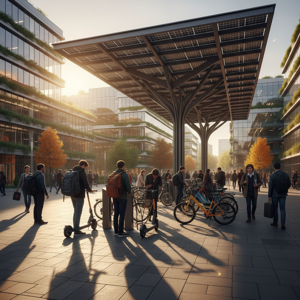 เทรนด์ 2026! ออฟฟิศ-มหาลัยผุดสถานีชาร์จ E-Bike โซลาร์เซลล์ - solar-ebike-charging-stations