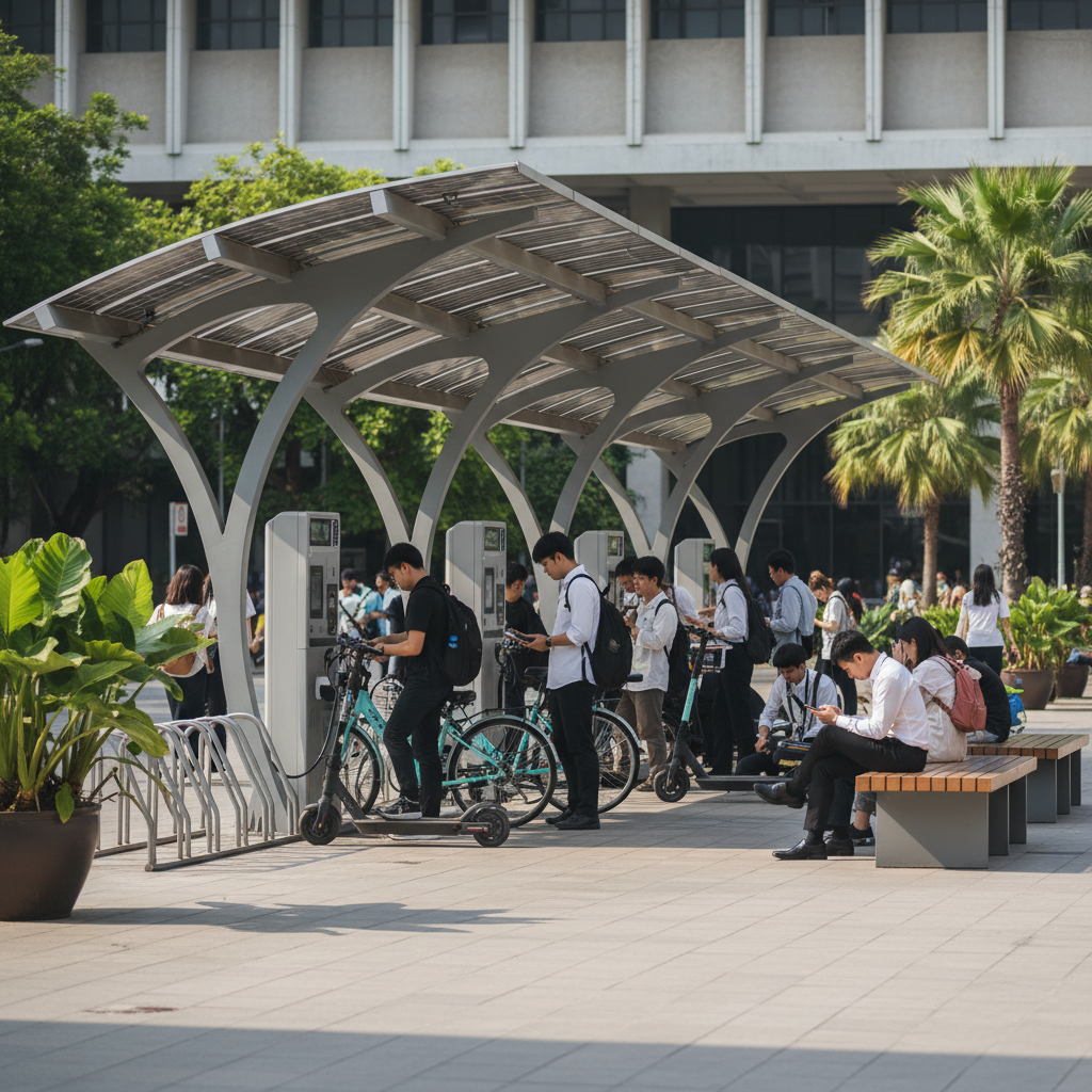 นโยบาย EV 2026: ผุดจุดชาร์จ E-Bike โซลาร์เซลล์ทั่วไทย - solar-ebike-charging-trend-2026