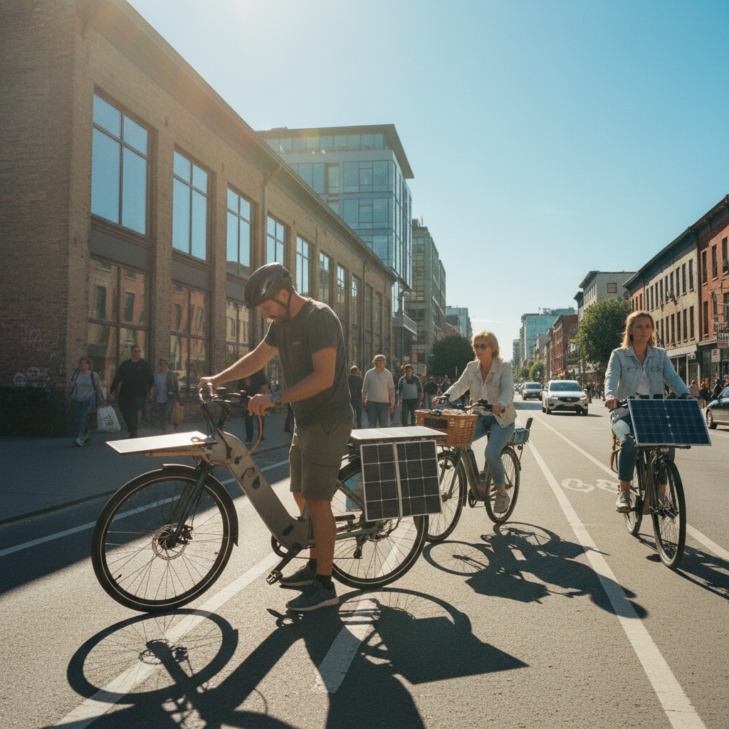 ชาร์จฟรีไม่ง้อไฟบ้าน! เจาะเทรนด์ 'Solar E-Bike' ปี 2026 แผงโซลาร์ติดรถคุ้มจริงไหม - solar-panel-ebike-trend-2026-review