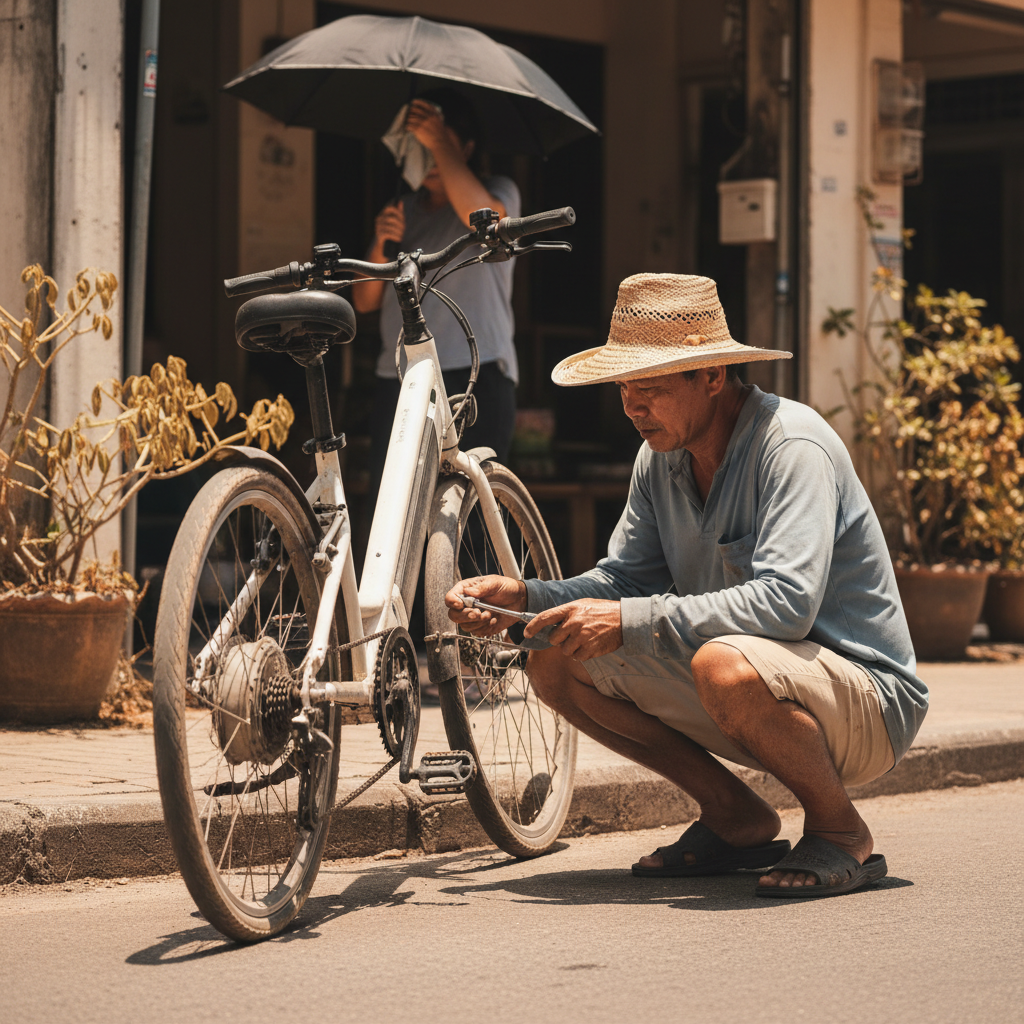 ร้อนทะลุ 42°C! 4 จุดต้องเช็กก่อน 'E-Bike' น็อกกลางแดดปี 2026 - summer-ebike-maintenance-checklist-2026