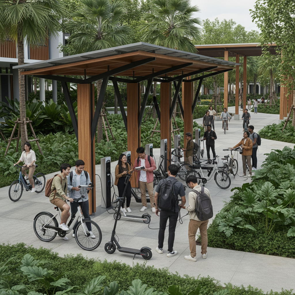 เทรนด์มหาลัย 2026: ผุดสถานีชาร์จ E-Bike รับยุคพลังงานสะอาด - university-ebike-charging-trend