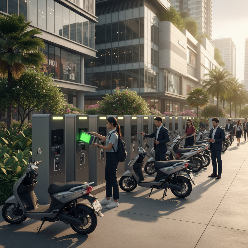 เทรนด์โลก 2026: ยุคสถานีสลับแบต E-Bike ชาร์จเต็มใน 1 นาที - 2026-ebike-battery-swap-trend