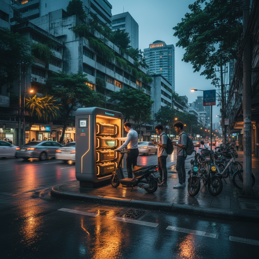 เจาะเทรนด์ 2026: ตู้สลับแบต E-Bike ทั่วไทย ชาร์จไวไม่ต้องรอ - 2026-ebike-battery-swap-trend