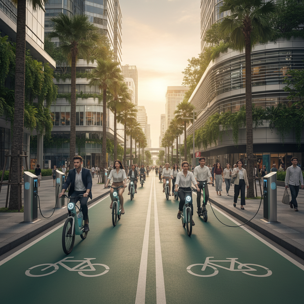 อนาคตเมือง EV ปี 2026: เลนจักรยานไฟฟ้า-จุดชาร์จทั่วไทย - 2026-ev-city-infrastructure-trend