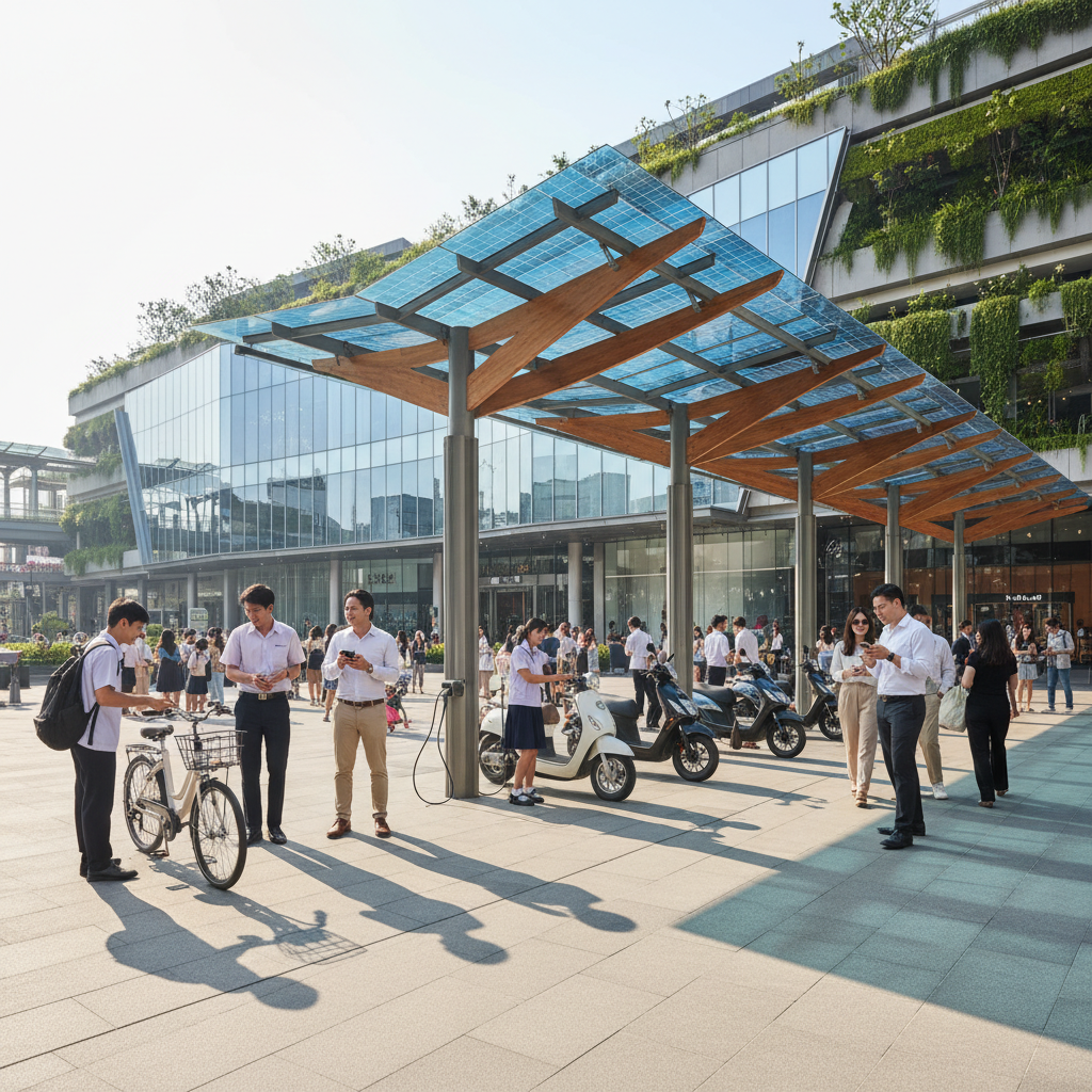 เทรนด์ EV 2026: ลุ้นรัฐดันสถานีชาร์จโซลาร์เซลล์เพื่อ E-Bike - 2026-ev-solar-charging-trend