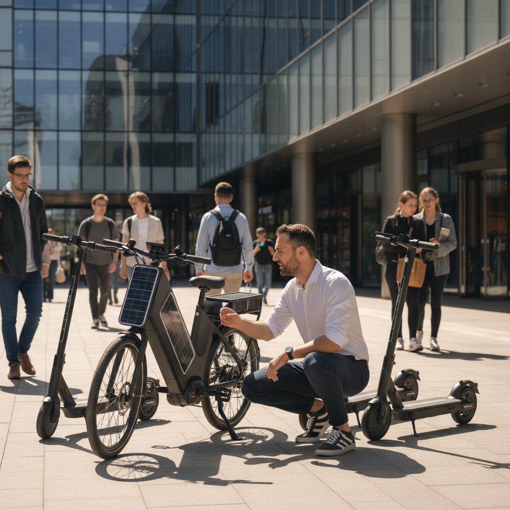 เทรนด์ EV 2026: E-Bike โซลาร์เซลล์ ชาร์จไฟฟรีกลางแดด - 2026-ev-solar-scooter-trend