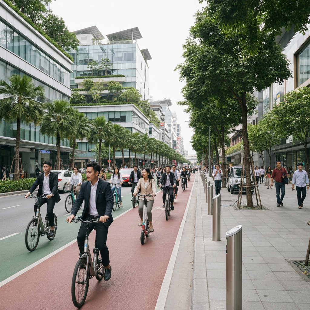 อนาคต EV ไทย: เมืองอัจฉริยะผุดเลน E-Bike รับปี 2026 - 2026-smart-city-ebike-lane