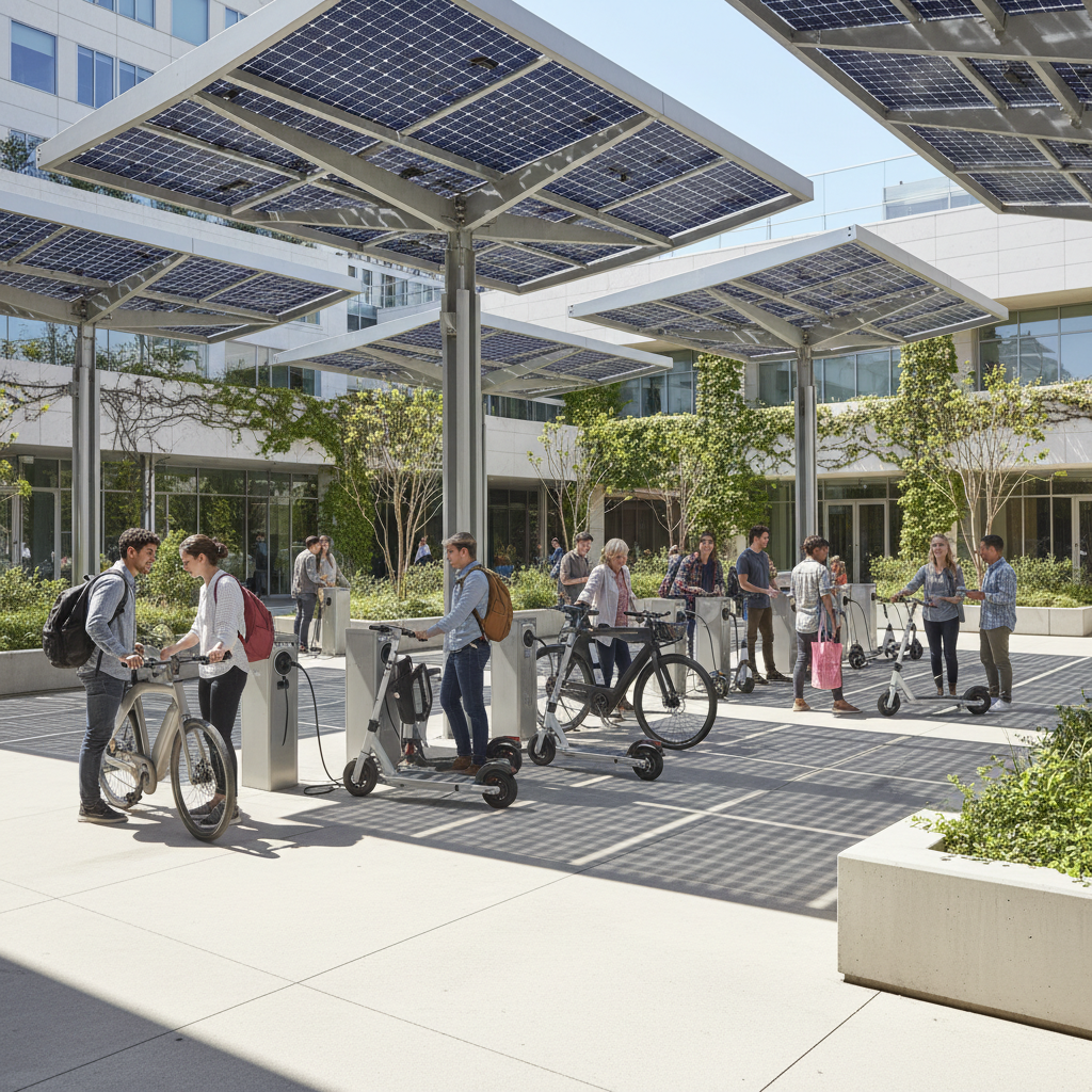 อนาคต EV: เทรนด์สถานีชาร์จโซลาร์เซลล์หนุนใช้ E-Bike - 2026-solar-ebike-charging-trend