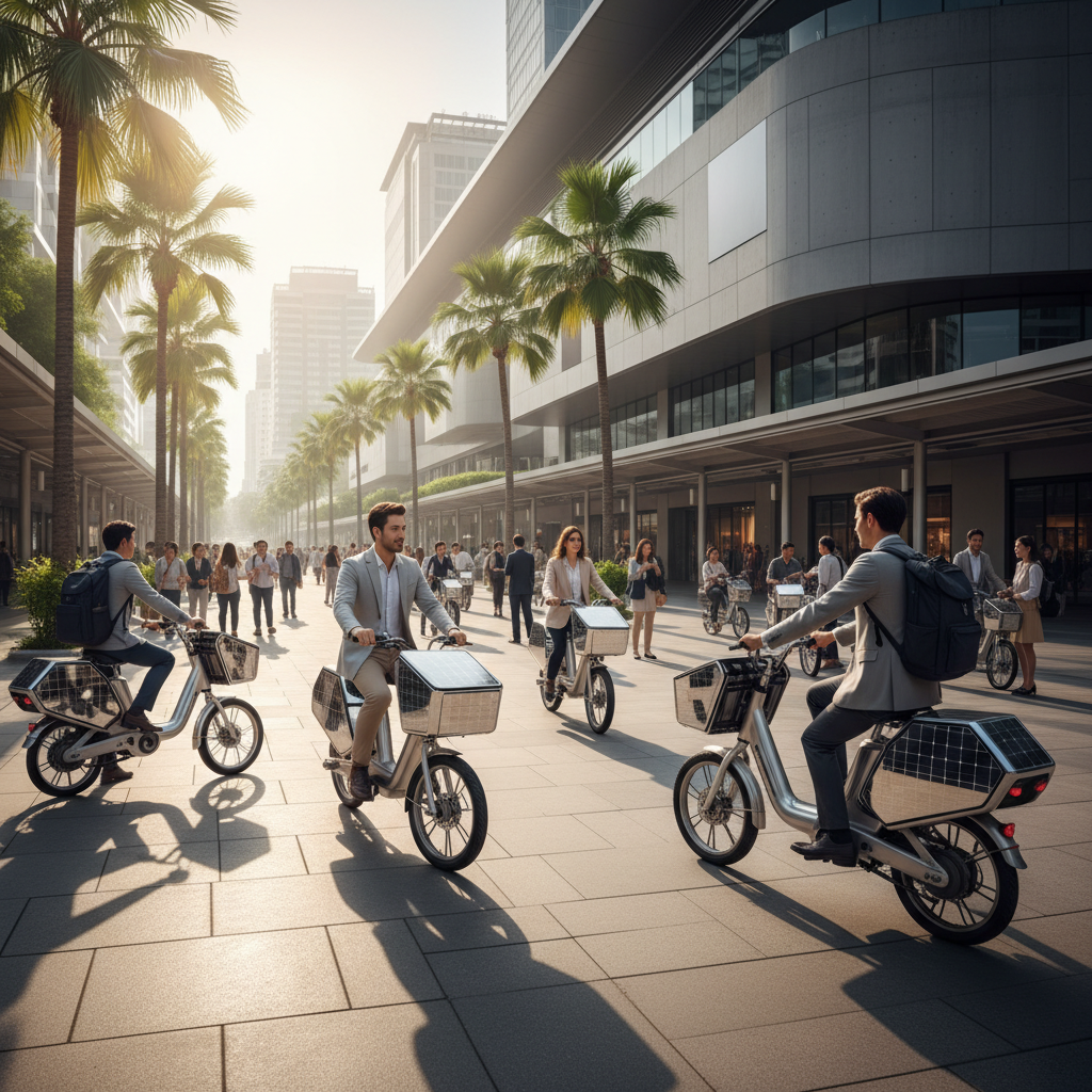 เทรนด์โลก 2026: นวัตกรรม E-Bike ชาร์จพลังงานแสงอาทิตย์ - 2026-solar-ebike-ev-trend