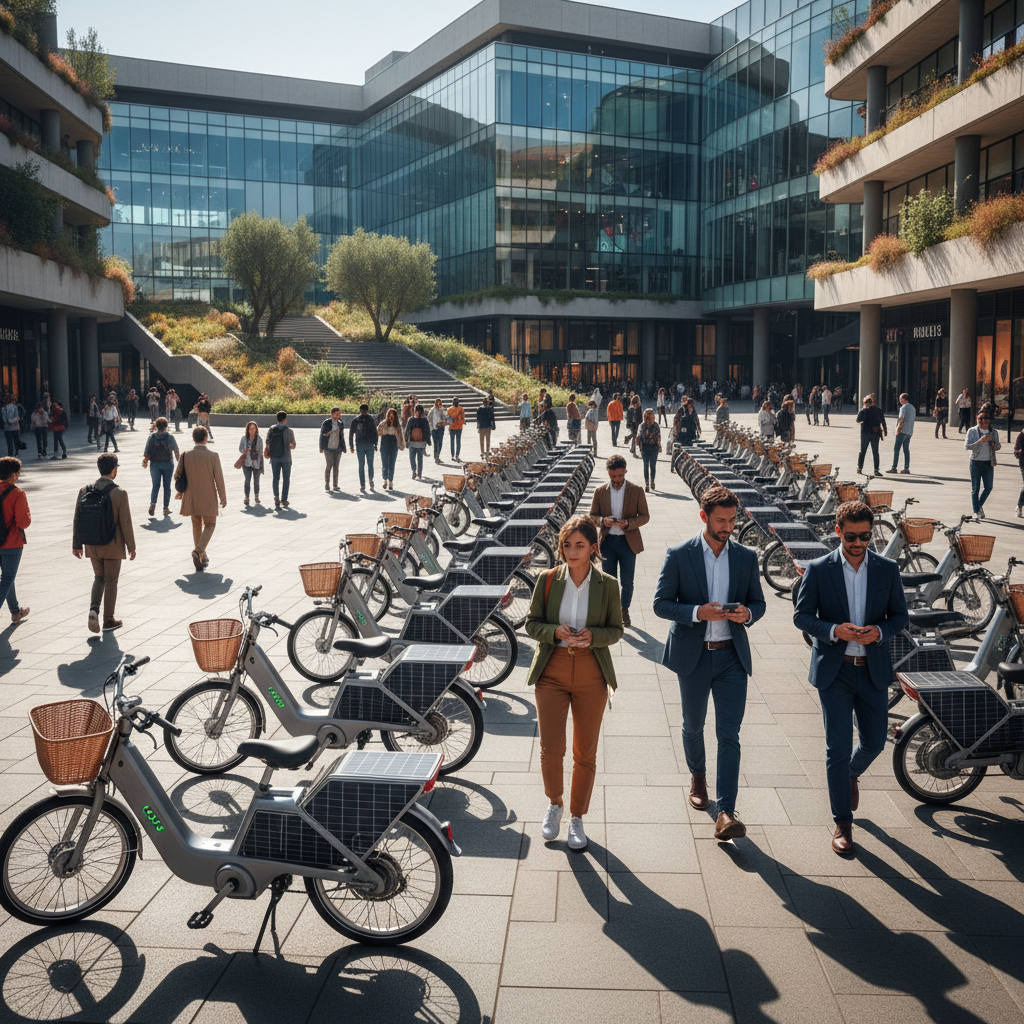 เทรนด์โลก 2026: E-Bike โซลาร์เซลล์ ชาร์จแบตเองขณะจอด - 2026-solar-ebike-ev-trend