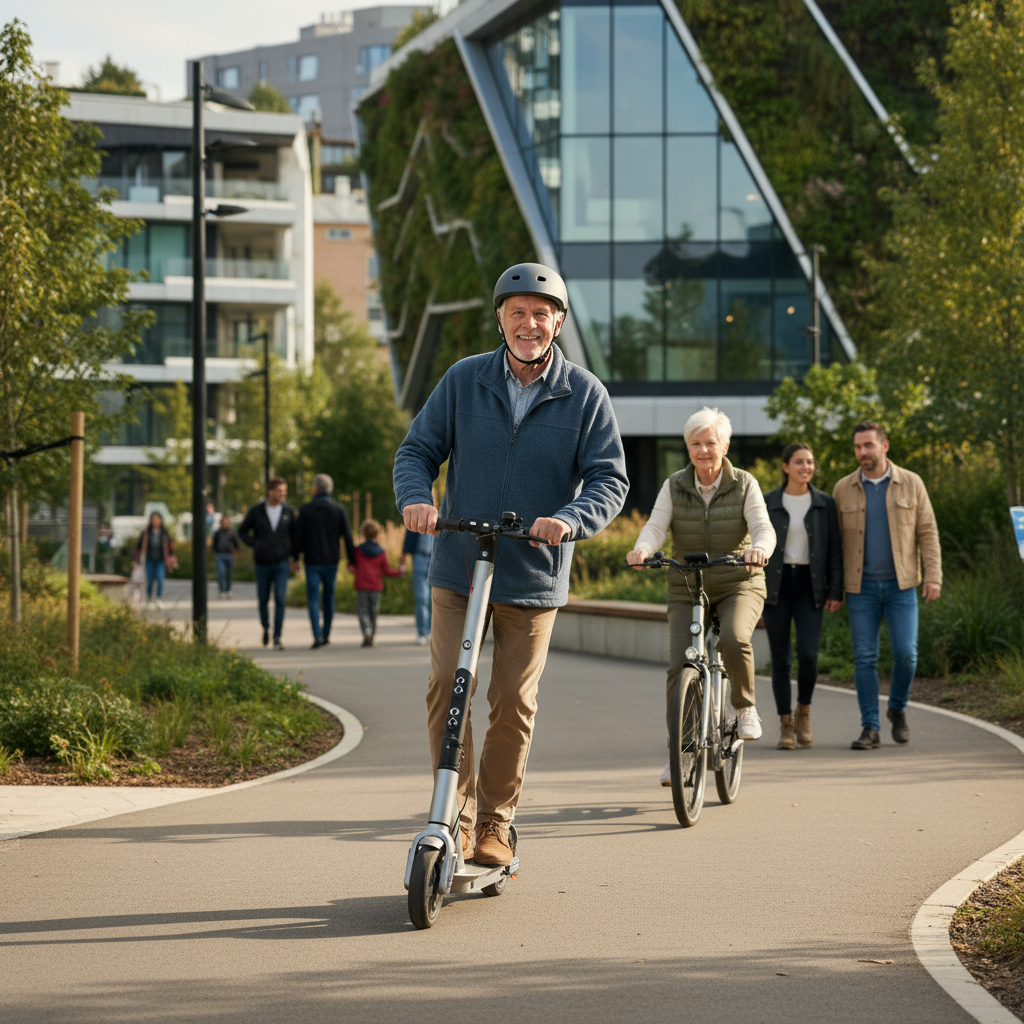 อนาคต EV 2026! ชูเทคโนโลยี AI กันล้มในสกู๊ตเตอร์ไฟฟ้า - ai-safety-ev-scooter-2026